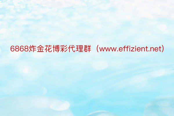 6868炸金花博彩代理群（www.effizient.net）